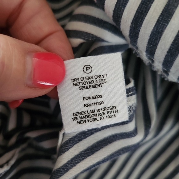 Derek Lam 10 Crosby Shirt Dress Size 6 Striped Cotton travel dress - Picture 5 of 7